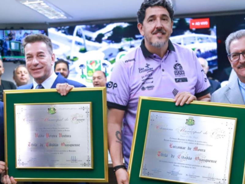 CEO do São Cristóvão Saúde, Valdir Ventura, recebe título de Cidadão Osasquense
