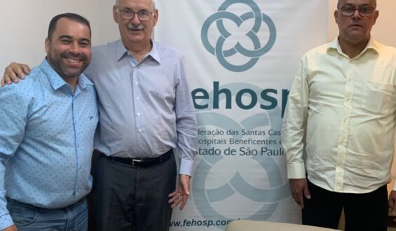 Presidente da Santa Casa de Rio Grande da Serra se reúne com presidência da FEHOSP